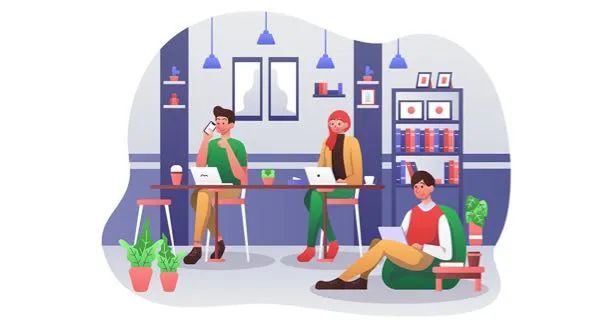 Imagen ilustrada que representa nuestra oficina
